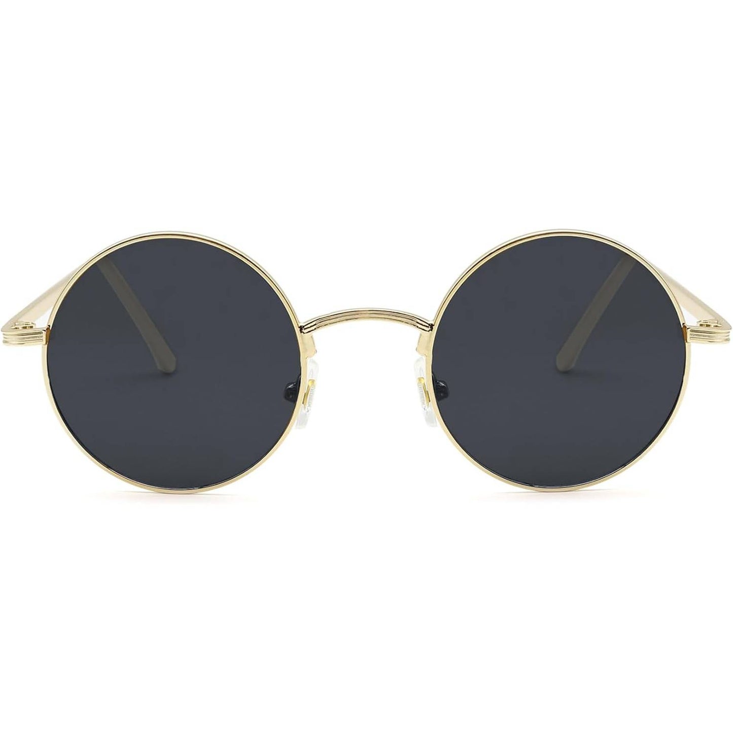HWYYLX Retro Round Polarized Sunglasses For Men Women, Vintage 60s Lennon style Hippie Sunglasses, UV400 Protection Trendy Carnival Circle Sun Glasses