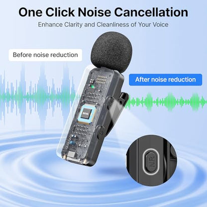 Microfon lavaliera wireless BY-V3 BOYA pentru iPhone, raza 100m, 2.4GHz