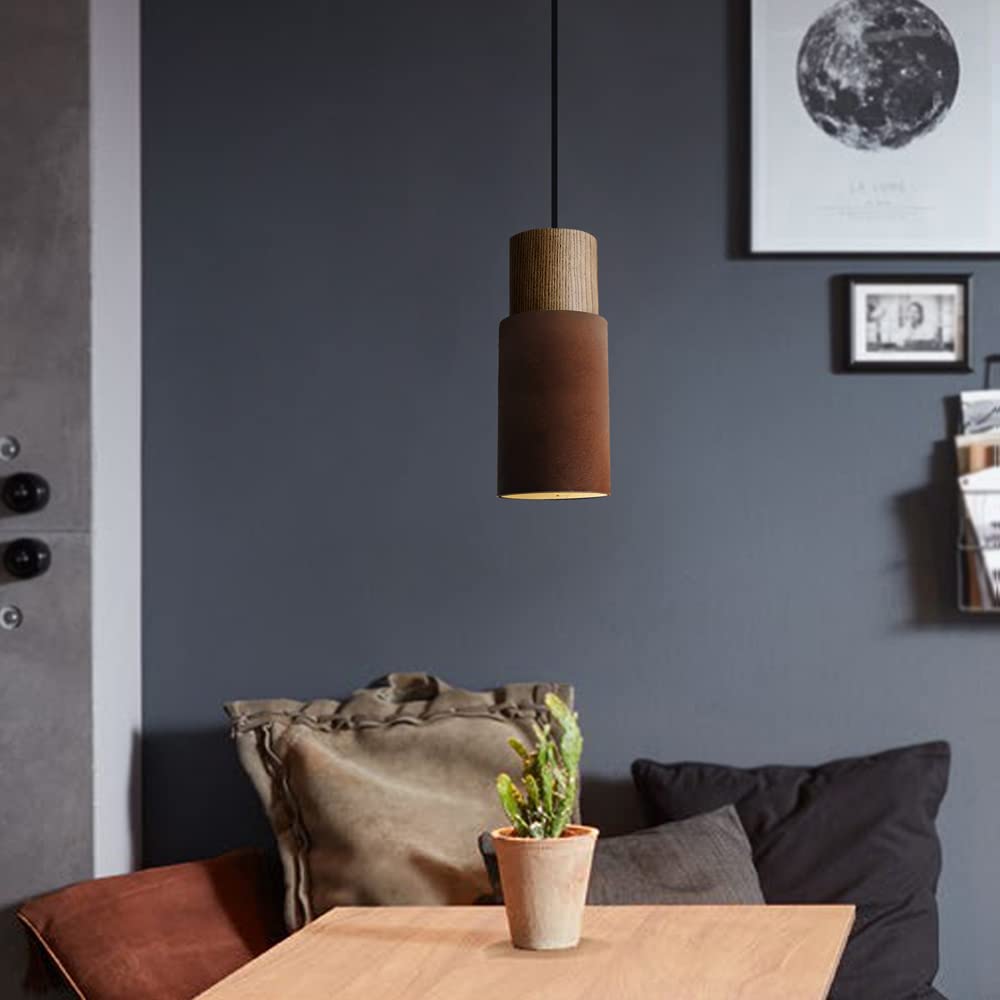Pendul Matiere Vintage Retro E27 60W 1 Bec Negru Auriu