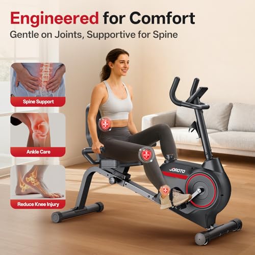 Bicicleta fitness recumbent JH30 JOROTO, Bluetooth, rezistenta magnetica
