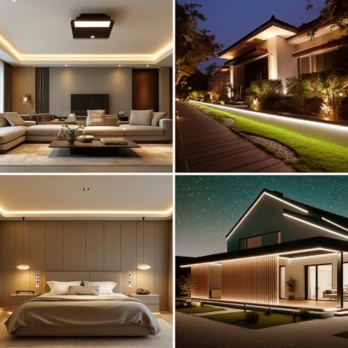 Banda LED COB 20 m 220V IP65 3000K CRI90 288LED/m, lumina uniforma