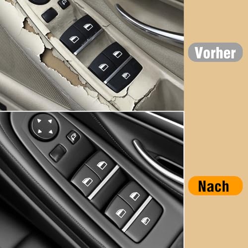 Set manere usa pentru BMW Seria 5 F10/F11 (520/530), maner interior + capace comenzi geam, partea sofer si pasager