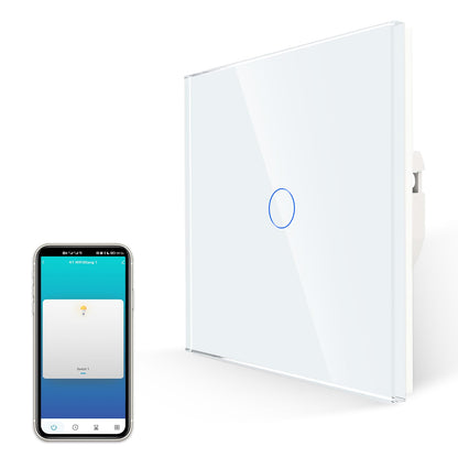 Intrerupator smart touch + Alexa/Google Home, fara nul - Alb