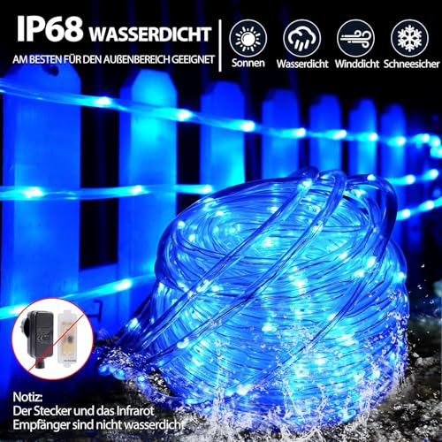 Instalatie luminoasa tip tub LED 40 m, 400 LED, exterior, 25 culori + alb cald, telecomanda, pentru gradina/balcon/Craciun