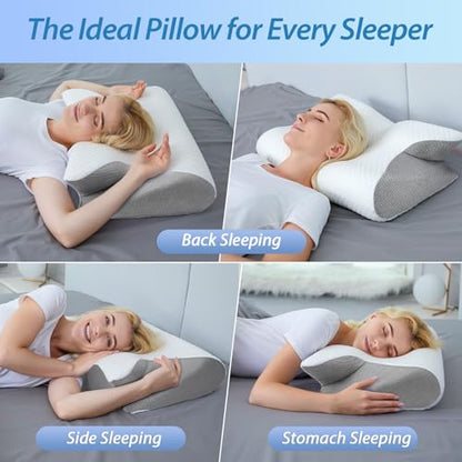 Perna ergonomica 2 in 1 Memory Foam HOMCA, suport gat/umeri, 60x40