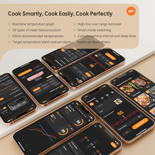 Termometru carne INT-12-BW Inkbird Bluetooth 5.4 + WiFi, IP67 waterproof