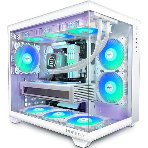 Carcasa PC Mid Tower Y6 MUSETEX, 5x120mm ARGB PWM, sticla 270°