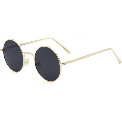 HWYYLX Retro Round Polarized Sunglasses For Men Women, Vintage 60s Lennon style Hippie Sunglasses, UV400 Protection Trendy Carnival Circle Sun Glasses