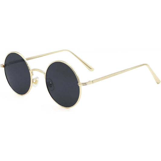 HWYYLX Retro Round Polarized Sunglasses For Men Women, Vintage 60s Lennon style Hippie Sunglasses, UV400 Protection Trendy Carnival Circle Sun Glasses