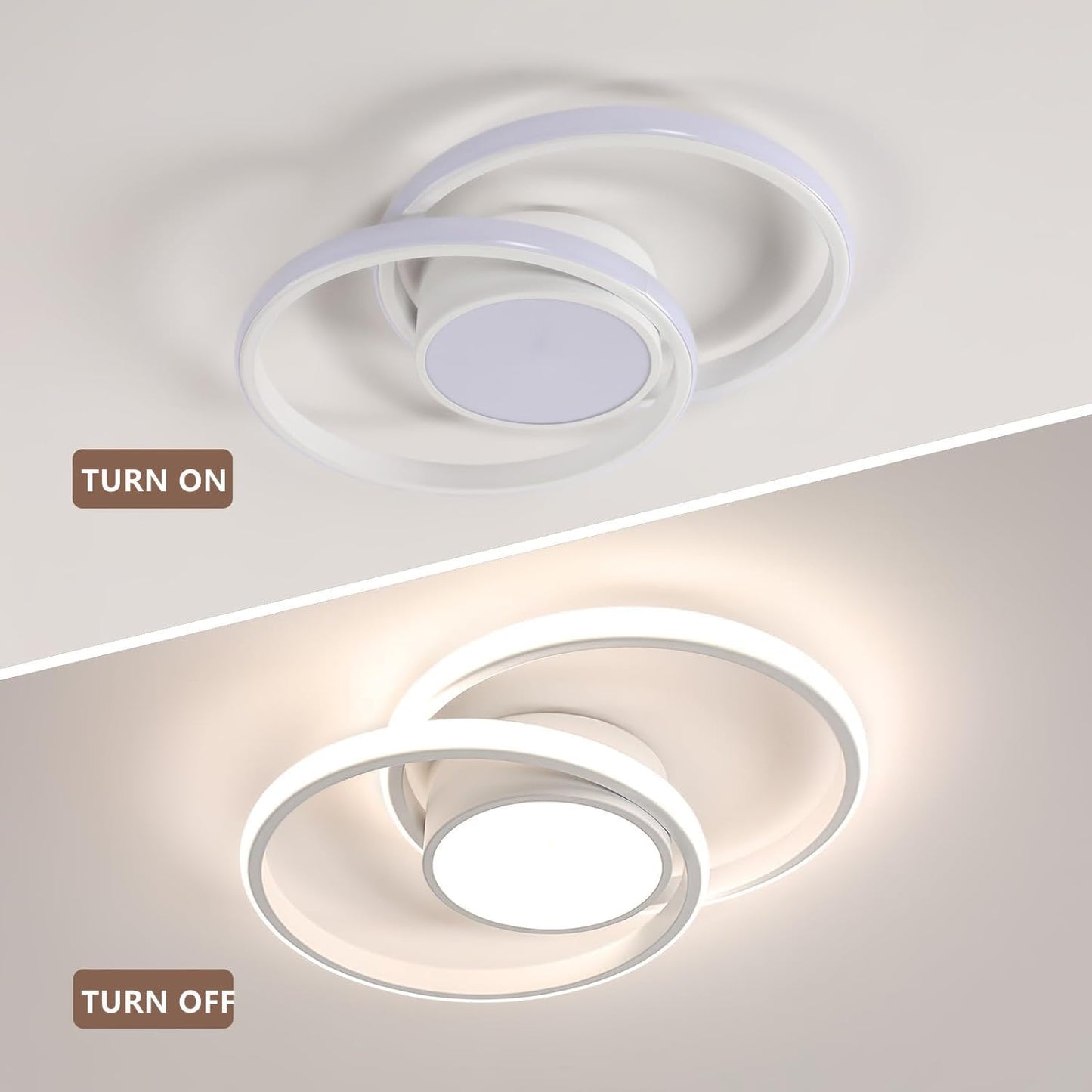 DELIPOP Ceiling Light LED Dimmable with Remote Control / App, 40 W Modern Ceiling Light Round White LED Lamp for Bedroom, Living Room, Kitchen, Dining Room