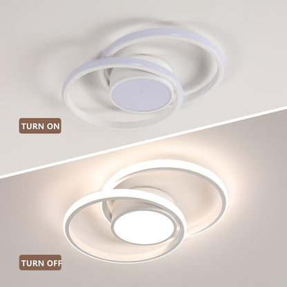 DELIPOP Ceiling Light LED Dimmable with Remote Control / App, 40 W Modern Ceiling Light Round White LED Lamp for Bedroom, Living Room, Kitchen, Dining Room