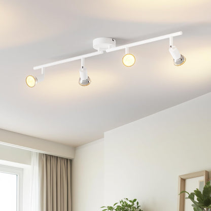 Spotlight plafon LVWIT 4 Way GU10 40W, alb, metal