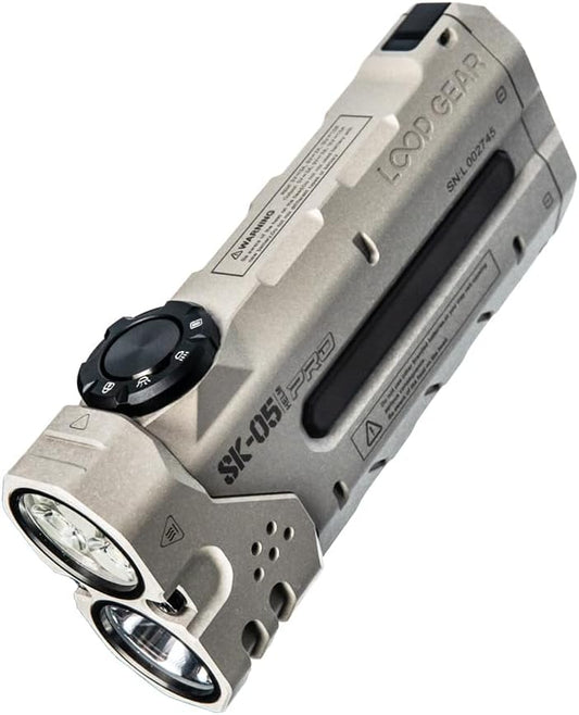 SK05 PRO Mao EDC Flashlight 4360 Lumens, 8000mAh Rechargeable LED Flashlight & Power Bank, 3-in-1 Lighting Modes (Flood/Spot/Side Light) for Camping, Hiking, Emergency - IP68 Waterproof