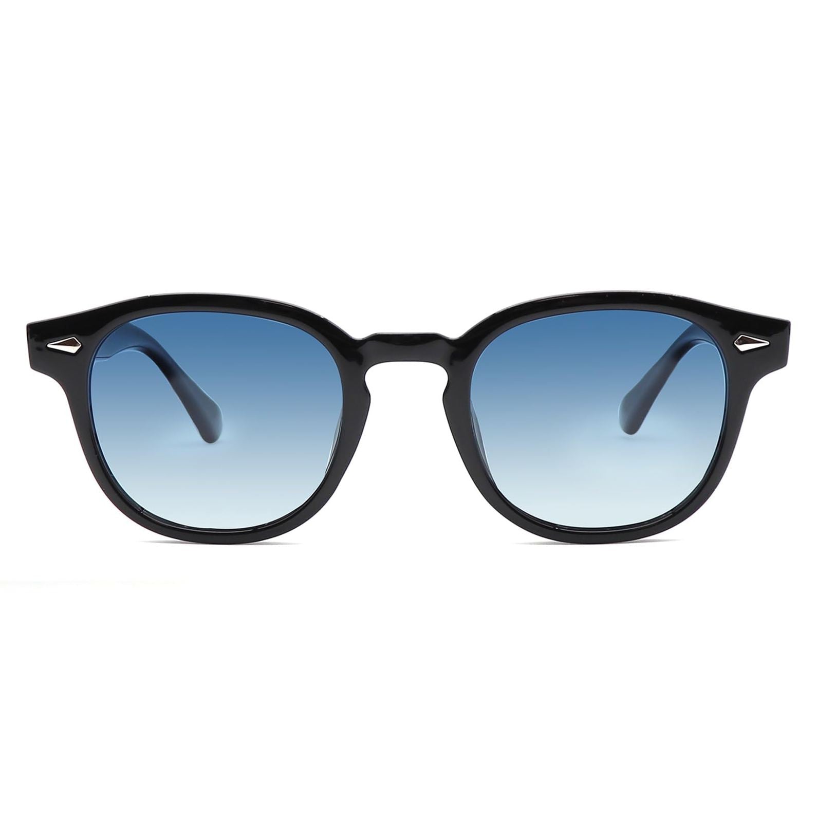 HWYYLX Retro Oval Polarized Sunglasses For Men Women, Vintage Depp Style Round Sunglasses, Fashion UV400 Protection Tinted Lens Carnival Sun Glasses