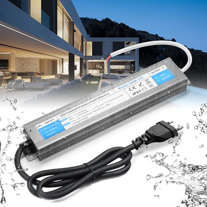 Transformator 220V-12V 300W IP67 25A cu mufa - BRIMETI, exterior