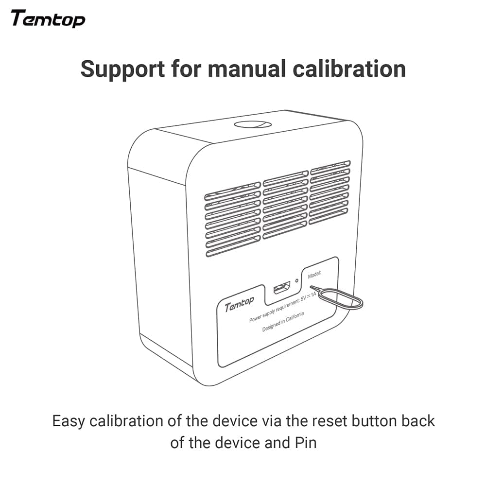 Monitor calitate aer Temtop M10 PM2.5 HCHO TVOC AQI portabil