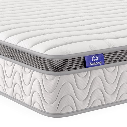 Saltea cu arcuri impachetate si spuma de memorie SuiLong 180x200cm, 7-Zone, Fermitate H3-H4