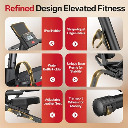 Bicicleta fitness recumbent JH30 JOROTO, Bluetooth, rezistenta magnetica