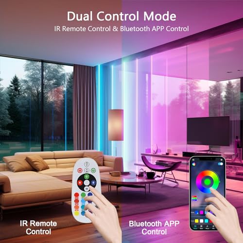 Bagzy 10M Banda LED Neon RGB 220V, IP65, control prin aplicatie si telecomanda