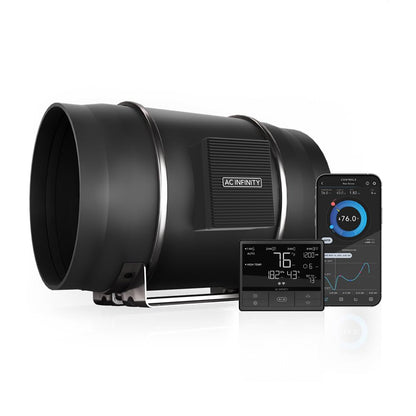 AC Infinity CLOUDLINE PRO T6, Quiet 6” Inline Duct Fan with Temperature Humidity VPD Controller, WiFi Integrated App Control - Ventilation Exhaust Fan for Heating Cooling, Grow Tents, Hydroponics