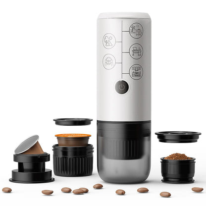 BENFUCHEN 3 in 1 Portable Espresso Machine with NO Heating Function, Type-C Charging Electric Espresso Maker, 17 Bar Mini Coffee Maker for NESPRESSO/DolceGusto Pods & Ground Coffee On The Go, Black