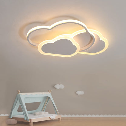 YUEEU PE soveværelse lampe børneværelse lampe loft LED loftslampe børneværelse 40 cm sky loftslampe børnelampe, dæmpbar sky lampe med fjernbetjening, loftslamper til børn, babyværelse