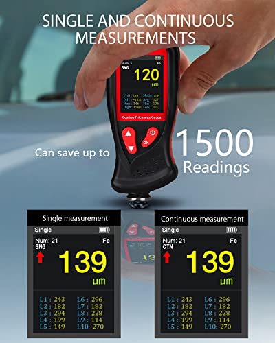 Tester grosime vopsea 0-1300um Wintact, memorie 1500, rotire 360, voce
