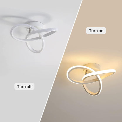 Comely LED Ceiling Light, 22 W, 2500 lm, Modern, Warm White Light, 3000 K, Creative Flower Shape, Acrylic Lamp, White, for Bedroom, Dining Room, Kitchen, Hallway, Balcony