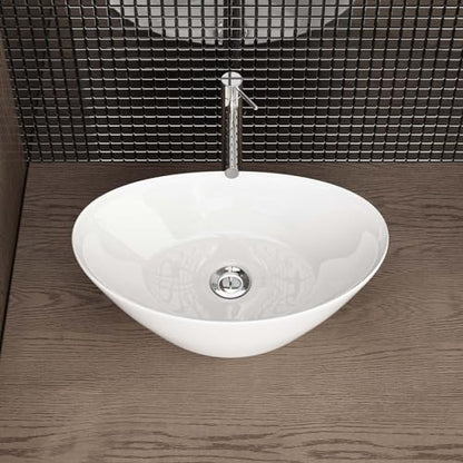 Lavoar ceramic blat 45x28 cm A689 + Waschbecken24 + alb, usor de curatat
