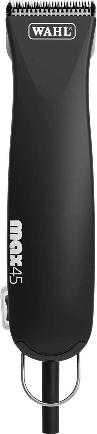 Moser Pet Hair Trimmer Max 45 with 2 Stainless Steel Combs 10-16mm - Black - For Dog Owners