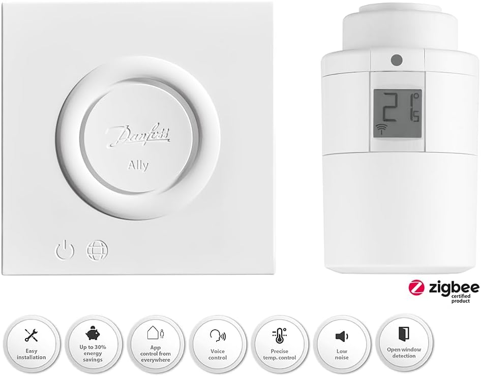 Set de pornire Danfoss Ally cu termostat pentru radiator si gateway, marime universala (Starter Set)