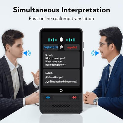 Translator vocal S85 Voice Translator AI, 138 limbi online, offline