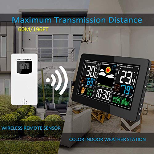 Statie meteo wireless cu ceas alarma MSF Kalawen, barometru, prognoza