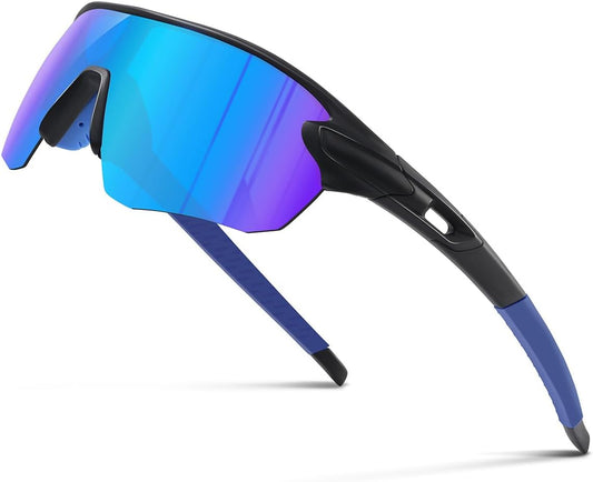 suoso Cycling Glasses-Polarised-Sports Sunglasses-Running Sunglasses-Mens-Womens-Mtb Goggles-Wrap Around Sunglasses-Bike Glasses-For Motorbike Bicycle Skiing Racing