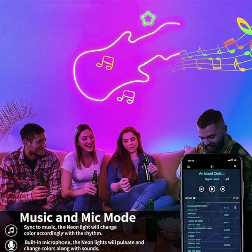 Banda Led Neon RGB 18m Bvokon control app/telecomanda, IP65, music sync