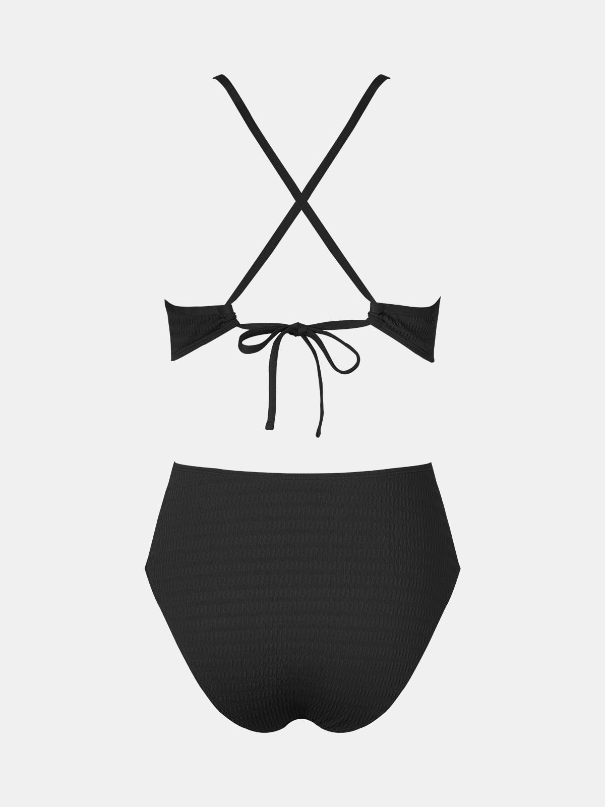 Costum de baie L - CUPSHE One Piece Plunging Neck Textured Ruched