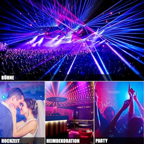 Proiectoare Disco Led DJ DMX512 36 LED set 4 buc + telecomanda, 4 moduri lumina