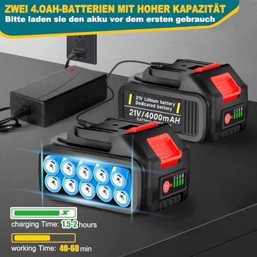 Motocoasa Electrica Trimmer iarba cu acumulator Fiutazge, brushless, 2x4.0Ah, 5 lame