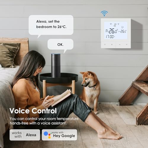 Termostat incalzire pardoseala TDS72WIFI-WP Beok, WiFi Tuya,