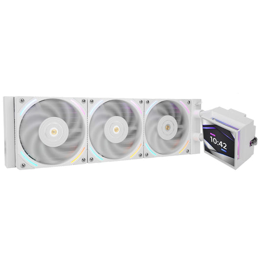 Thermalright Hyper Vision 360 ARGB White CPU AIO Refroidisseur de processeur AIO spécification PC 360 - Écran LCD IPS avec résolution 480 x 480 - Pour AM5 - Intel 1700/1851 - Pompe haute performance