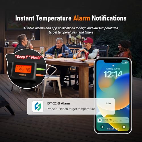 Termometru gatit IDT-22-B Inkbird Bluetooth 5.0, 2 sonde, 100 m