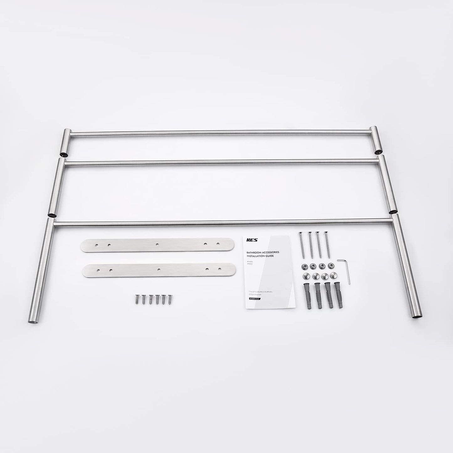 Suport prosoape KES BTH202S75-2 inox 3 niveluri 75 cm perete