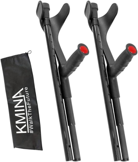 Carje pliabile KMINA din fibra de carbon, negre, set 2 bucati