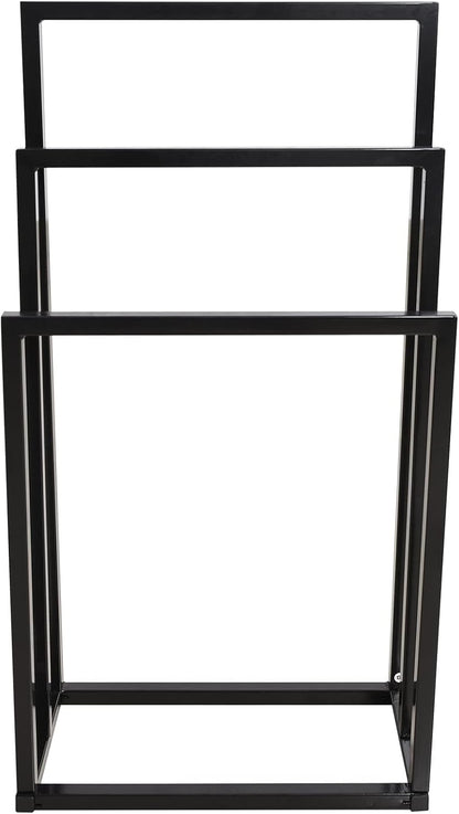 Suport de prosoape independent JELUTE cu 3 niveluri, marimea 3-T, negru