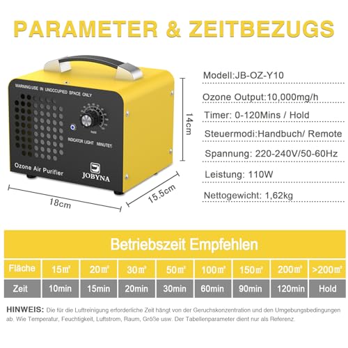 Generatorul de ozon JOBYN 10.000 mg/h