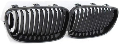 2 x Black Gloss Front Grille for E81 E82 E87 E88 LCI 2008-2011