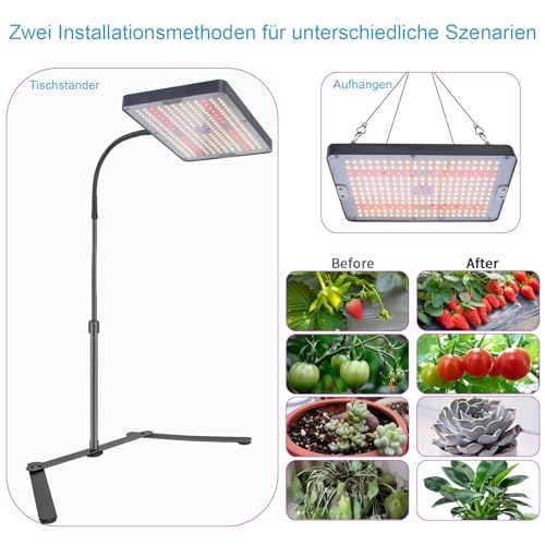 Lampa LED crestere plante 242 LED cu timer 4/8/12h EWITTTI, telecomanda