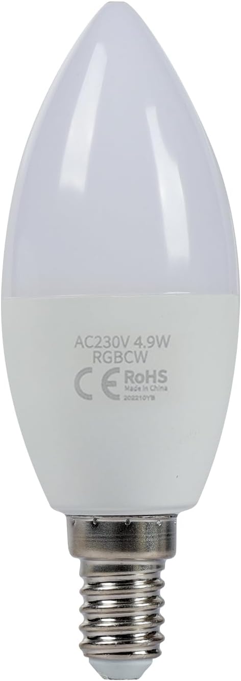 Fitop Alexa Smart Light Bulbs, E14 WiFi LED Lamps, Dimmable Light Bulb, 4.9 W, 470 Lm + 2700-6500 K + RGB 16 Million Colours, App Control, Compatible with Alexa/Google Home, Voice Control, Pack of 2