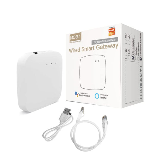 MOES Tuya ZigBee and BLE Multi-Mode Smart Home Gateway WiFi Mesh Hub Work with Tuya ZigBee or BLE Smart Home Devices
