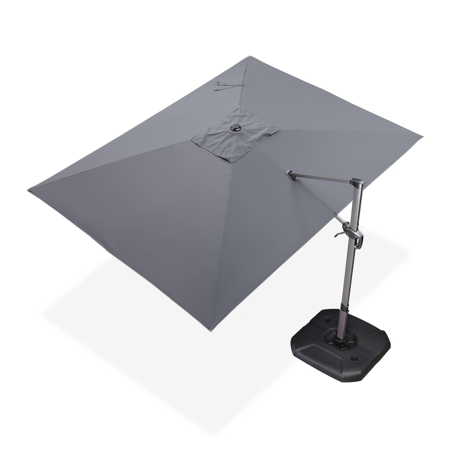 Umbrela de gradina 270x350 PURPLE LEAF cm aluminiu gri